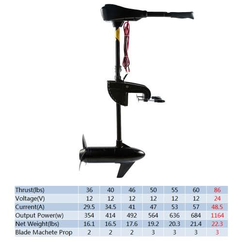 86lbs Thrust Electric Trolling Motor 28 inch Shaft D771