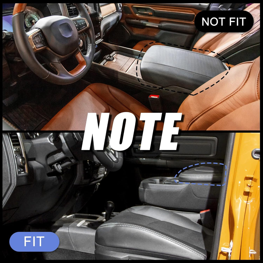 Black Microfiber Leather Center Console Lid Armrest Cover J79791