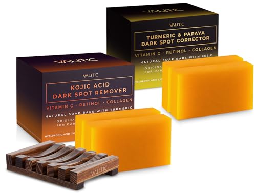 Papaya and Turmeric Kojic Acid Soap Bar, 2 Pack Q444