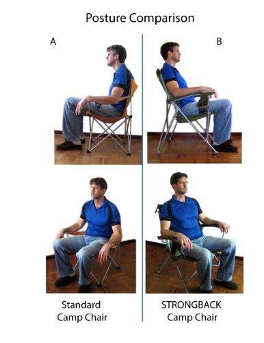 Camo Folding Camping Chair with Lumbar Support U748960