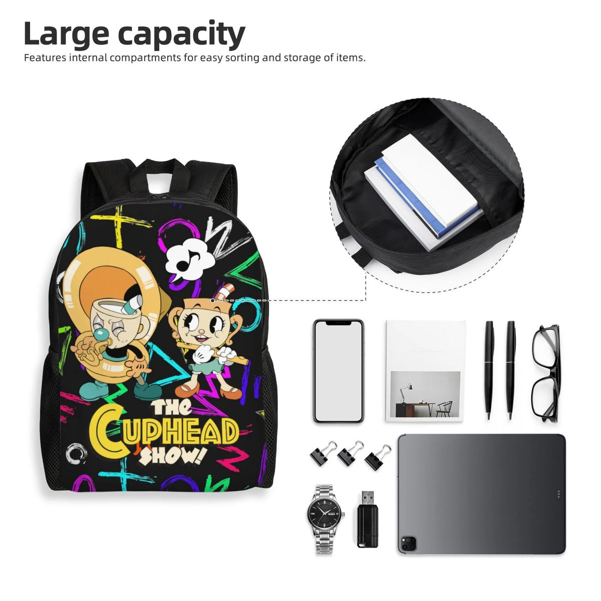 Cuphead Backpack Lightweight Daypack Rucksack O637439