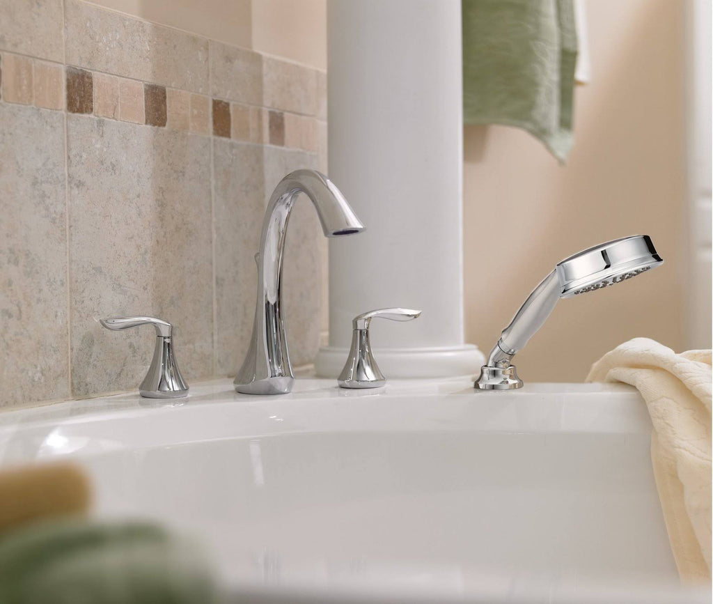 Brushed Nickel Two-Handle Roman Tub Faucet Trim Kit G29409