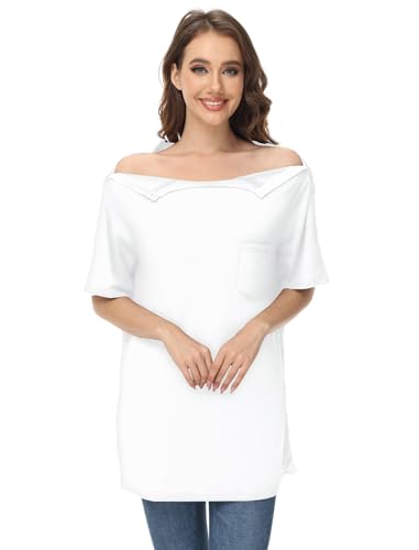 Unisex Snap Post Shoulder Surgery Shirt Adaptive Clothing T263