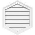 26x22W x 32x22H Vertical Peaked Surface Mount PVC Gable Vent N6402