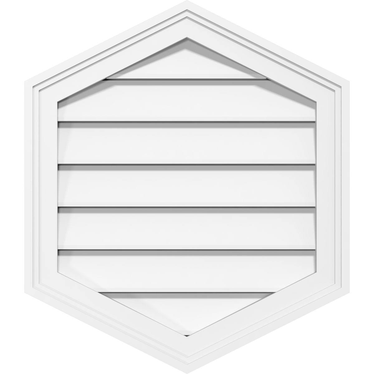 26x22W x 32x22H Vertical Peaked Surface Mount PVC Gable Vent N6402