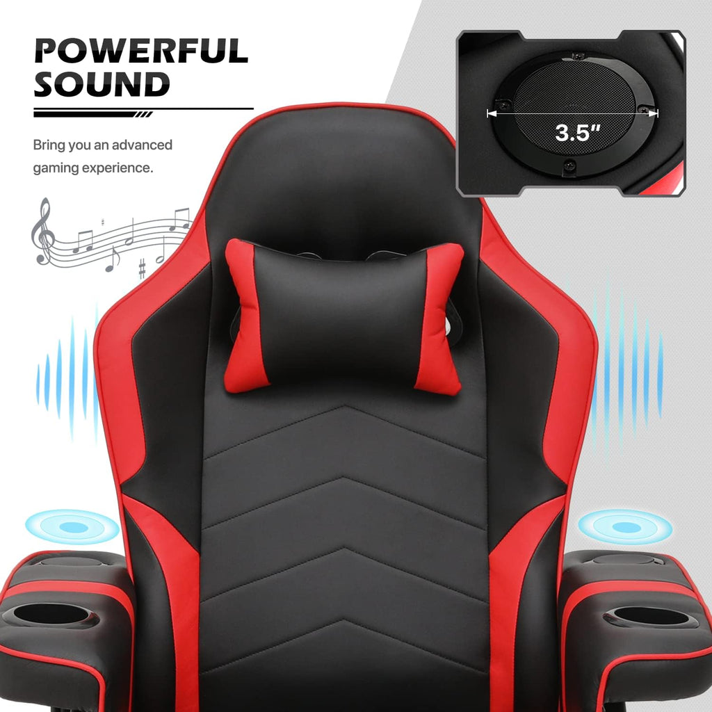Red PU Leather Gaming Recliner Chair with Speakers G209