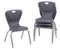 Gray Contour Swivel Glide Chair 4-Pack D435
