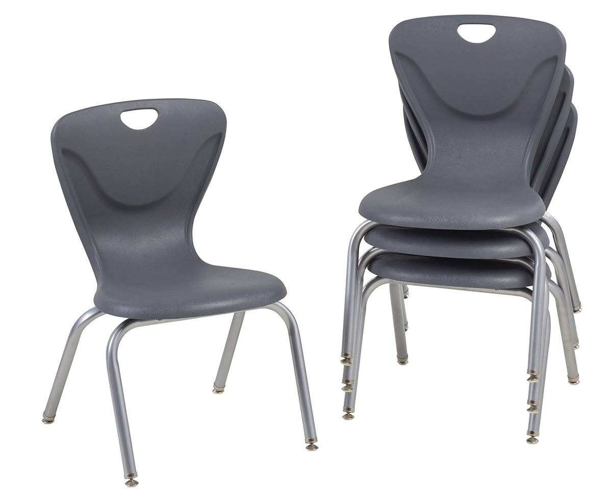 Gray Contour Swivel Glide Chair 4-Pack D435