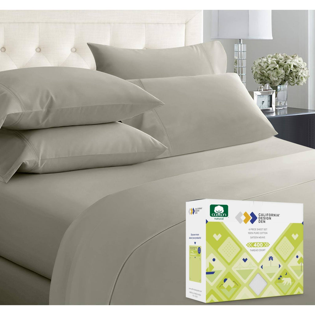 6-Piece Cal King Size 100% Cotton Sheets Y253