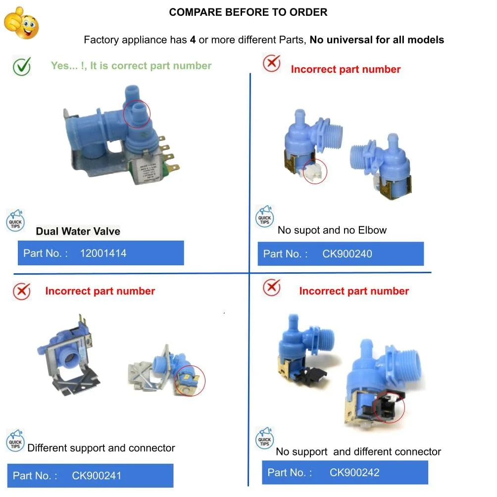 Fridge Dual Water Valve Kit 4" Heavy Duty R798053