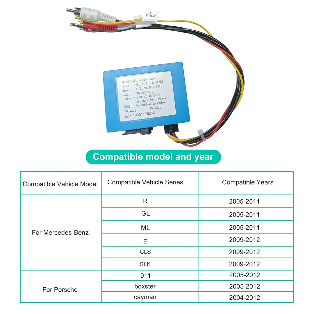 Optical Fiber Decoder Box for Car Stereo Radio D454034