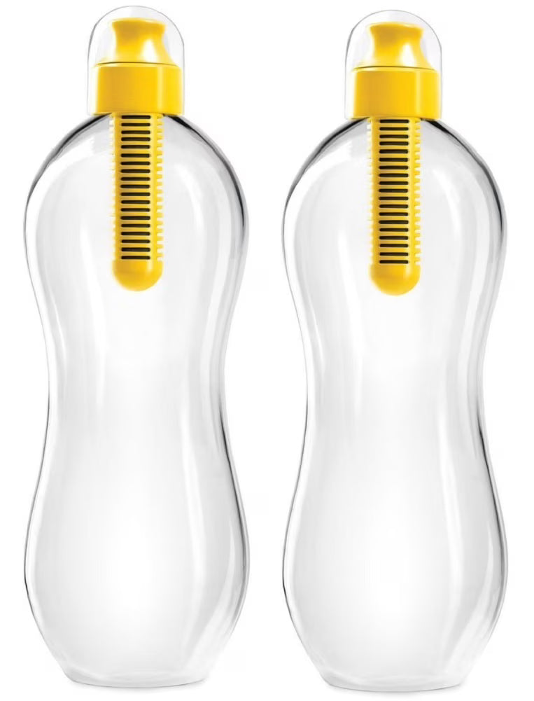 Set of 2 Jumbo Water Bottle with Yellow Filter E89555