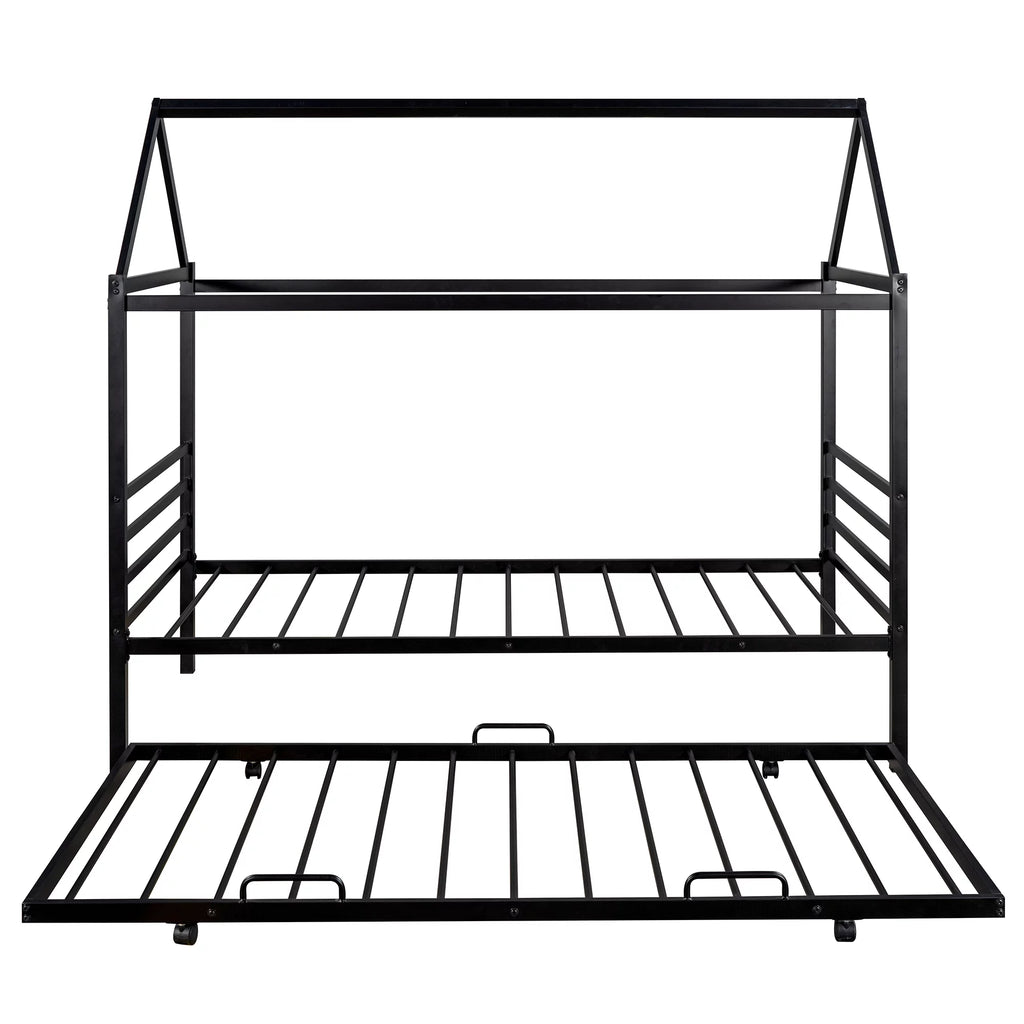 Twin Metal Platform Bed with Trundle C534003