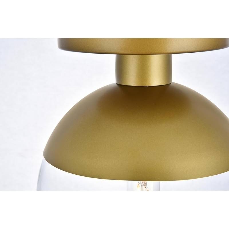 Clear Glass 1-Light Flush Mount Chrome L54573