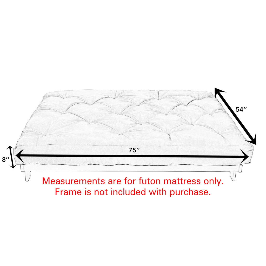 8 inch Gel Dual Memory Foam Futon Mattress Full Size X538784
