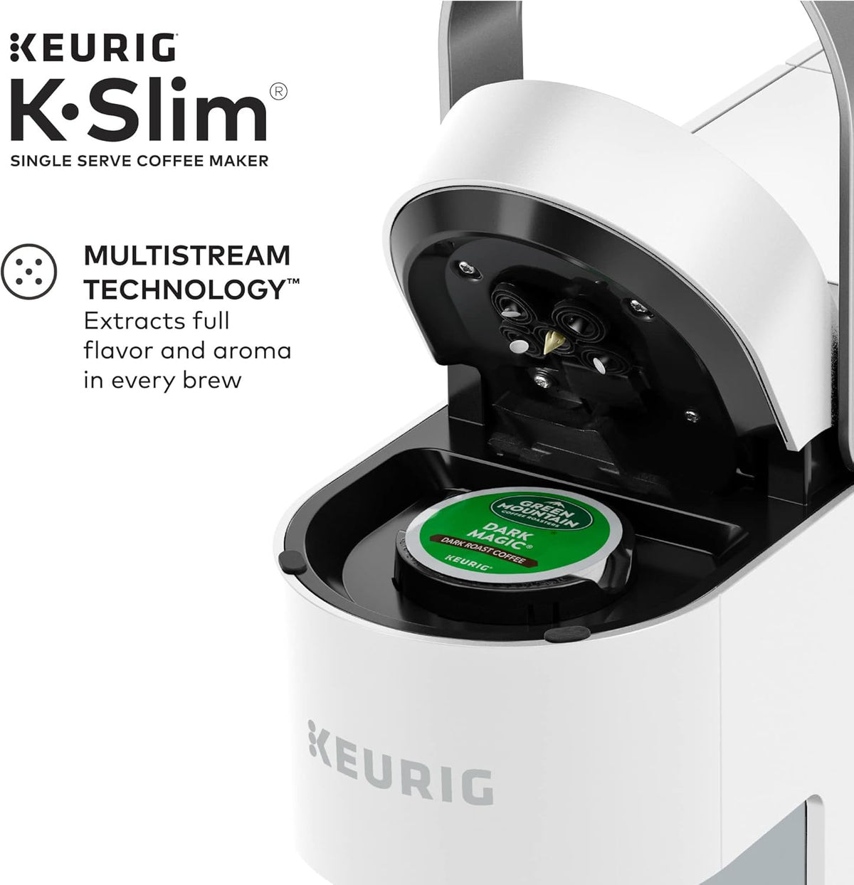 White Single Serve K-Cup Pod Coffee Maker & Black Single Serve Coffee Maker V9812