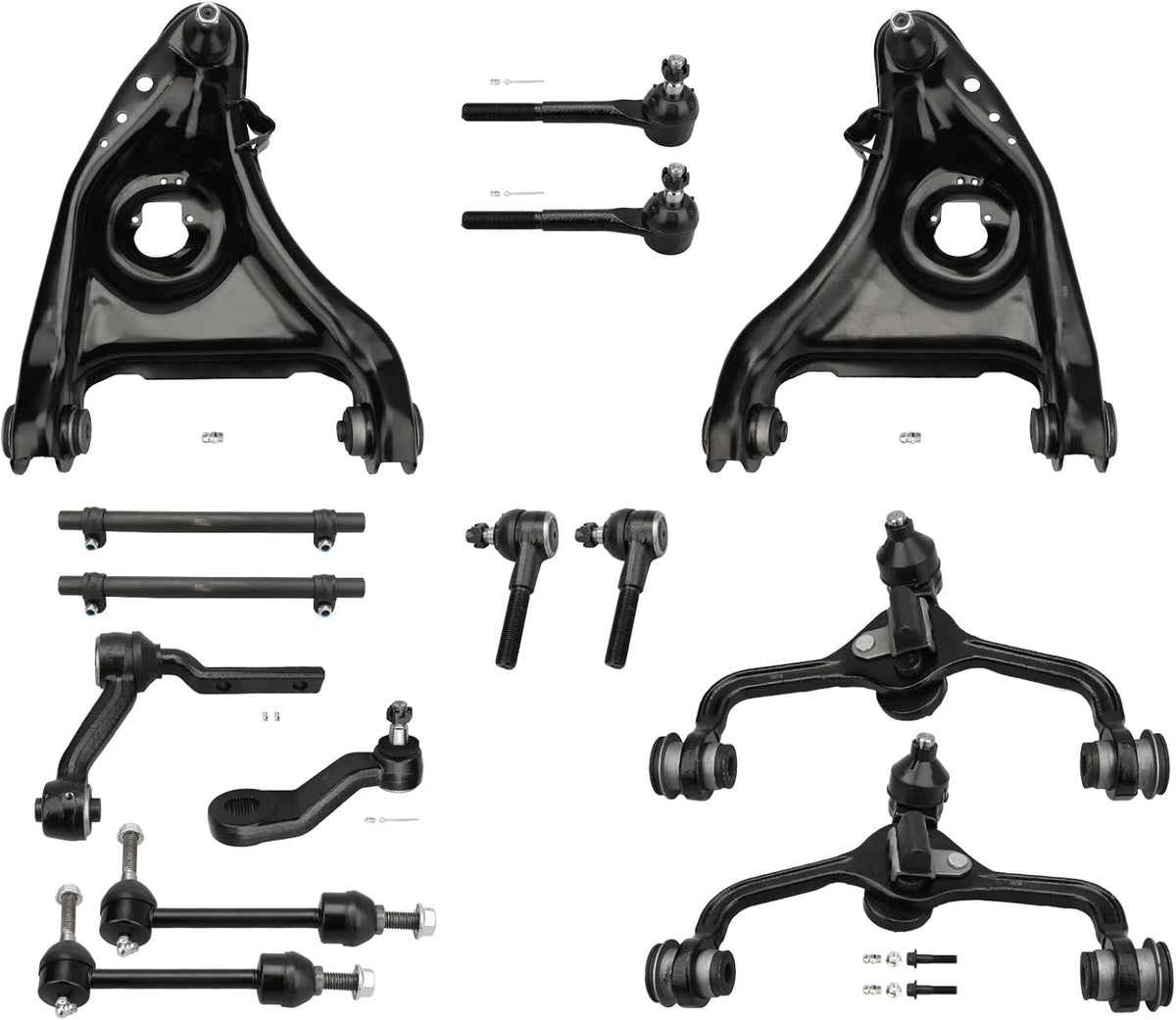 Front Control Arms with Ball Joints Sway Bars Tie Rods Suspension Kit 14pc Set R60202