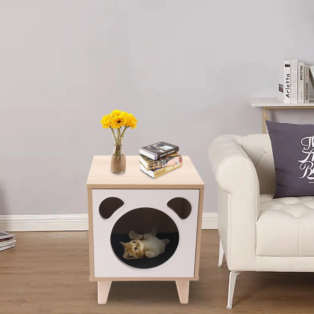 Cat House Nightstand with Hole E9836