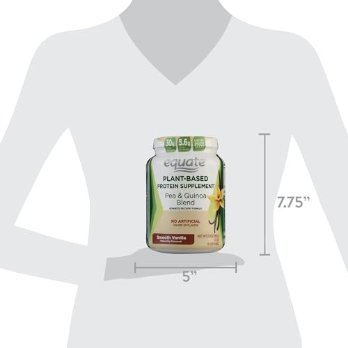 Plant-Based Protein Supplement, 2 lbs, Smooth Vanilla Q3582