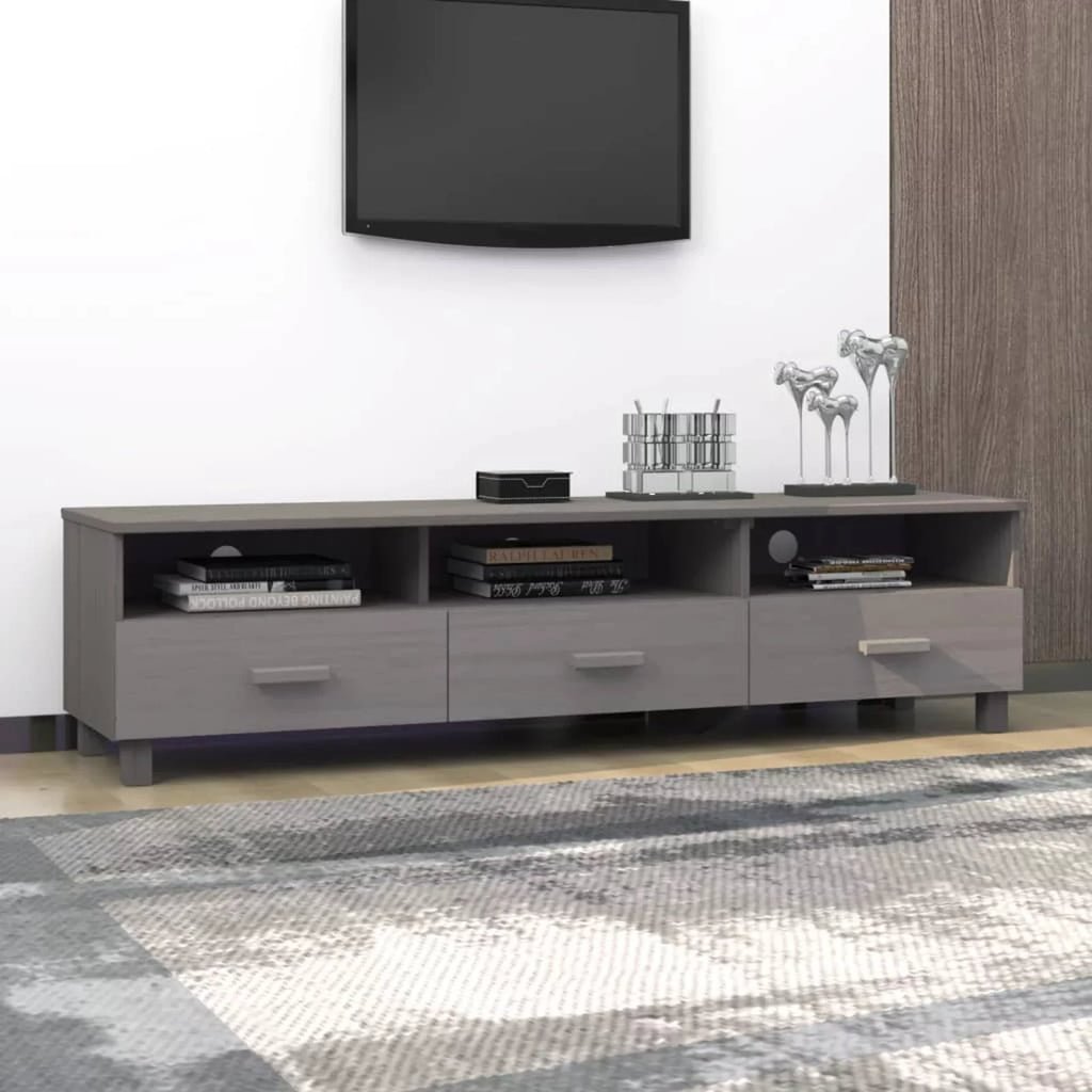 Gray Solid Wood Pine TV Stand V82211