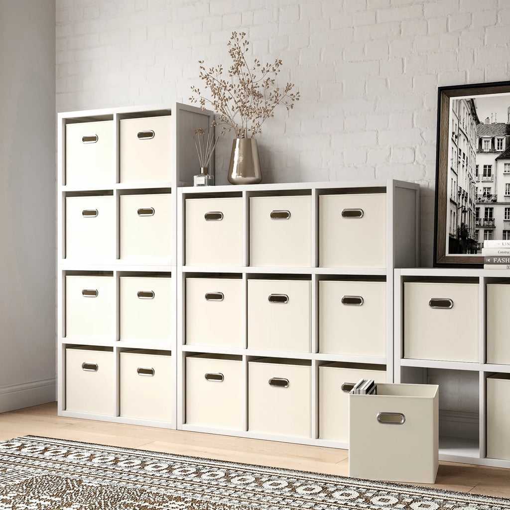 Solid Wood 9 Cube Storage Organizer White W792