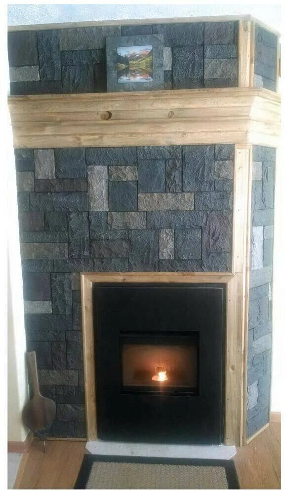 Castle Rock Ashford Charcoal Faux Polyurethane Stone Panel Z3071