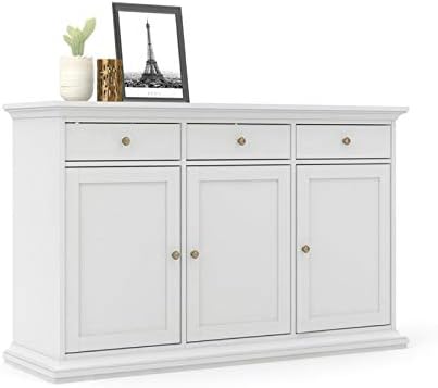 White 3 Door 3 Drawer Sideboard Cabinet V247
