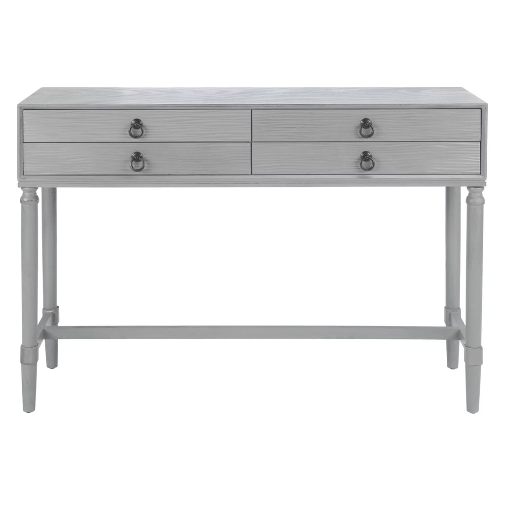 Distressed Grey 4 Drawer Console Table B859136