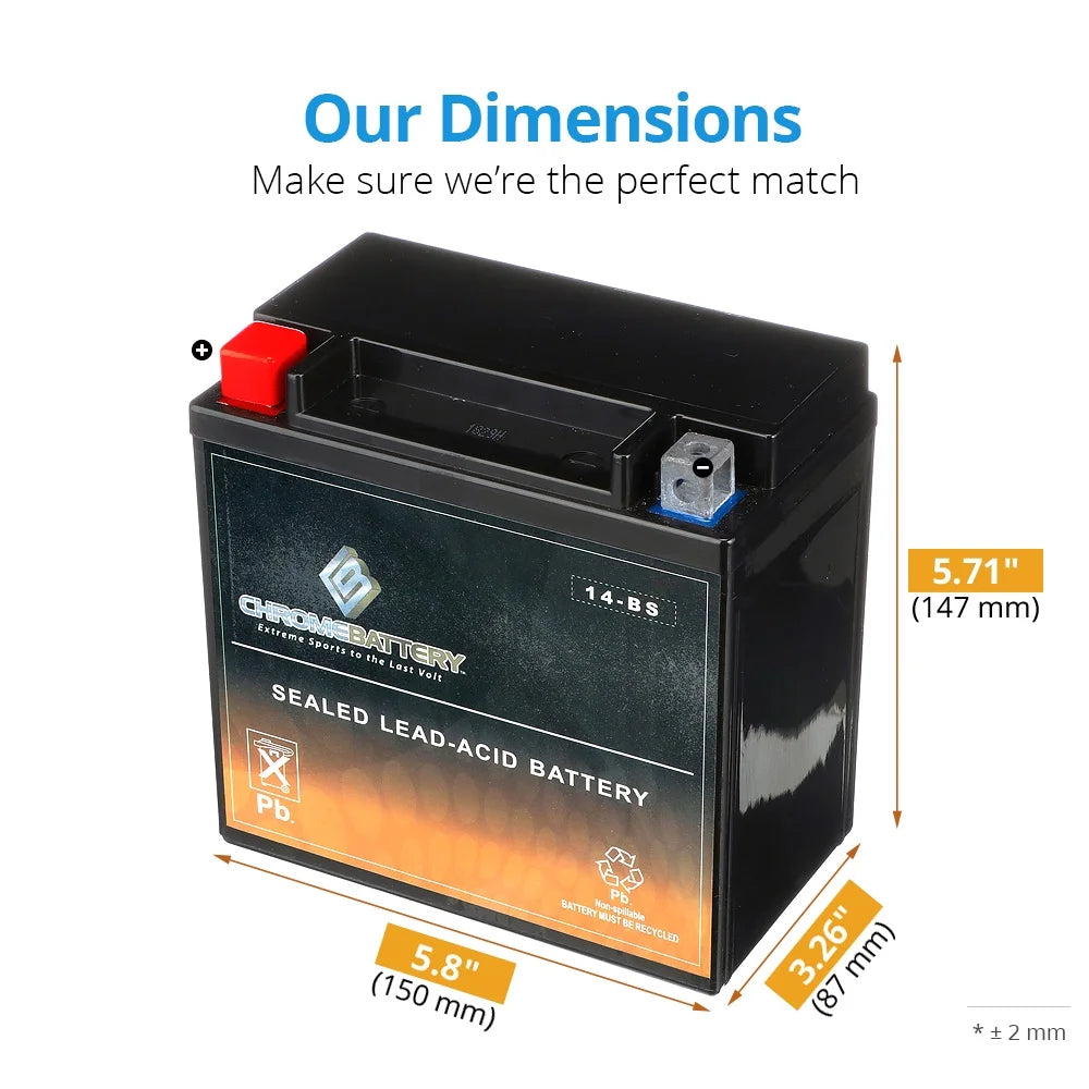 ATV Battery Ytx14-Bs P590