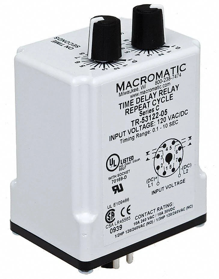 Time Delay Relay 120VAC/DC 10A DPDT Q801106