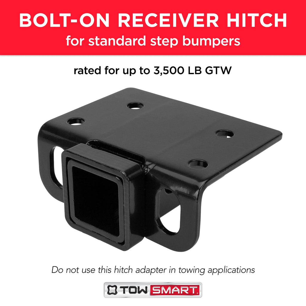 Class II Step Bumper Receiver Hitch 2 Receiver Opening, Black H217
