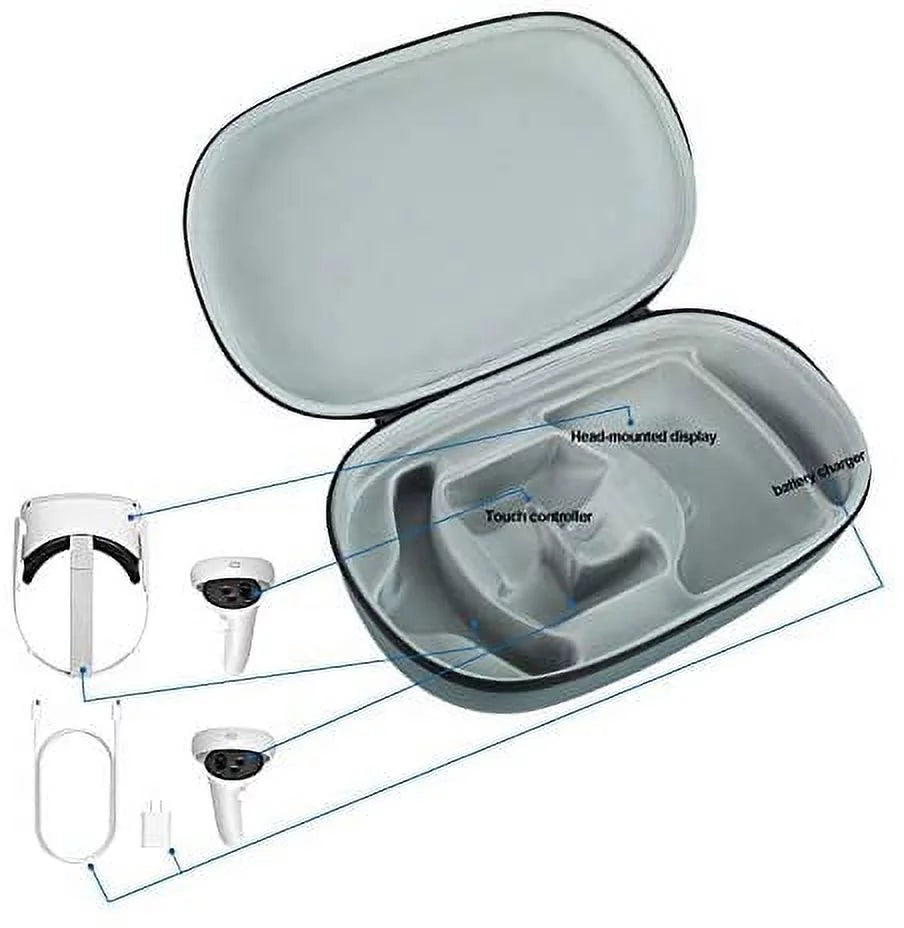 All-In-One VR Headset with Touch Controllers, 256GB, 3D Audio, LCD, Carrying Case Q3556