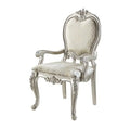 Champagne Nailhead Trim Arm Chair Set of 2 Q7713