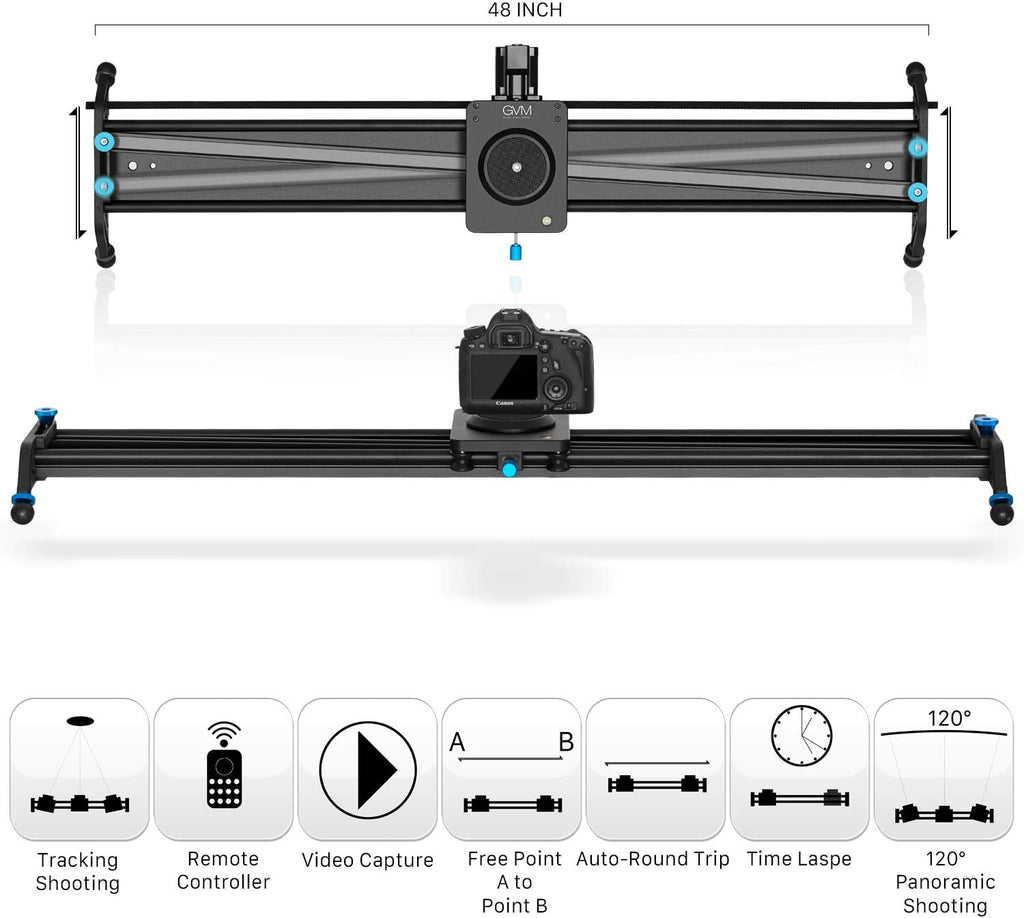 Motorized Camera Slider, 31 Aluminum Alloy Track Dolly Rail G48400