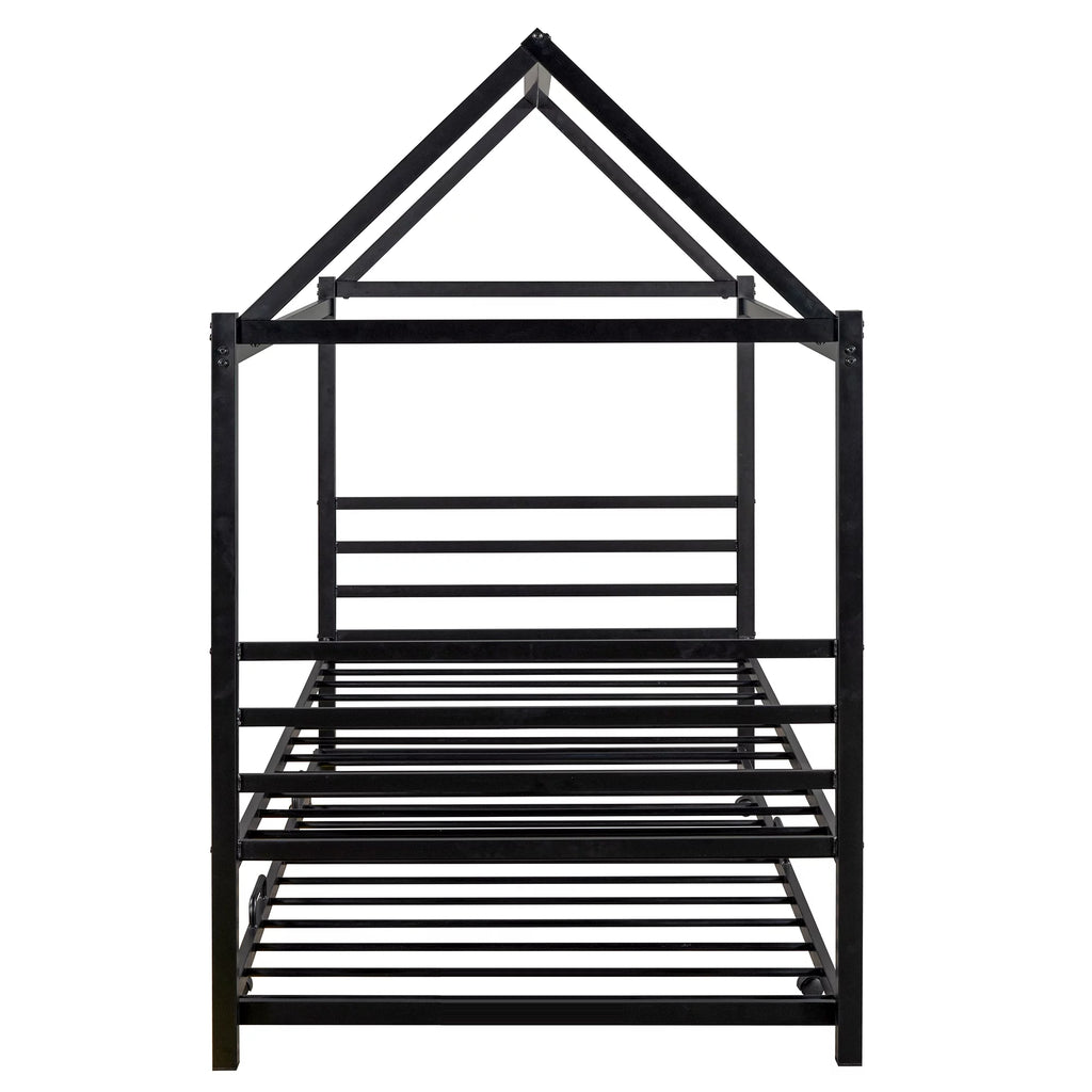 Twin Metal Platform Bed with Trundle C534003