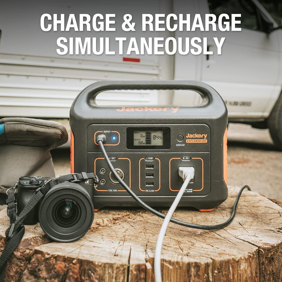 Portable Power Station 518Wh Lithium Battery Pack with 110V/500W AC Outlet W3260