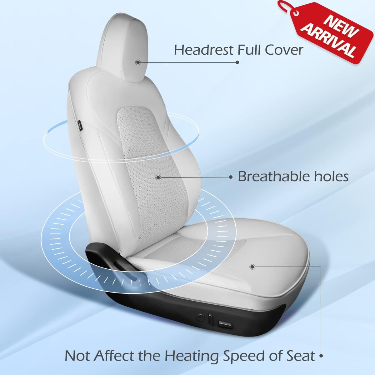 Red White Black and White Full Set Car Leather Seat Covers S158829