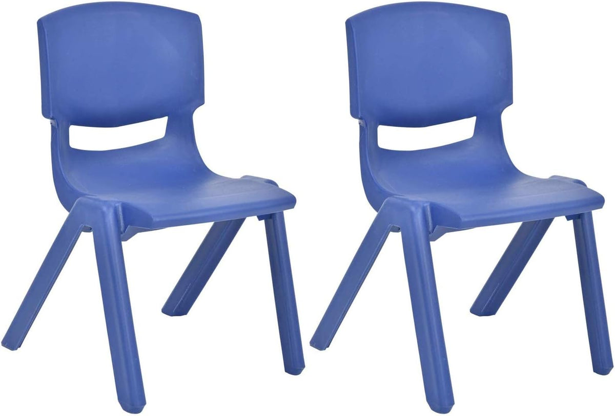 Yellow Stackable Plastic Kids Learning Chairs, 2-Pack D790