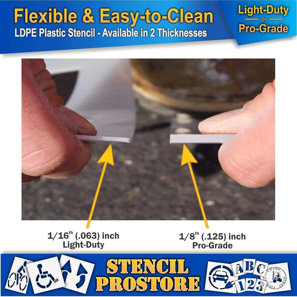 Eye Protection Floor Marking Stencil 24 Inch X 24 Inch X 1/8 Inch X527