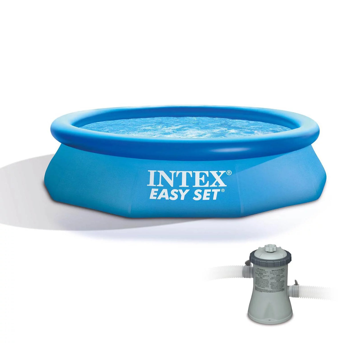 10ft x 30in Inflatable Above Ground Swimming Pool with Pump A508356