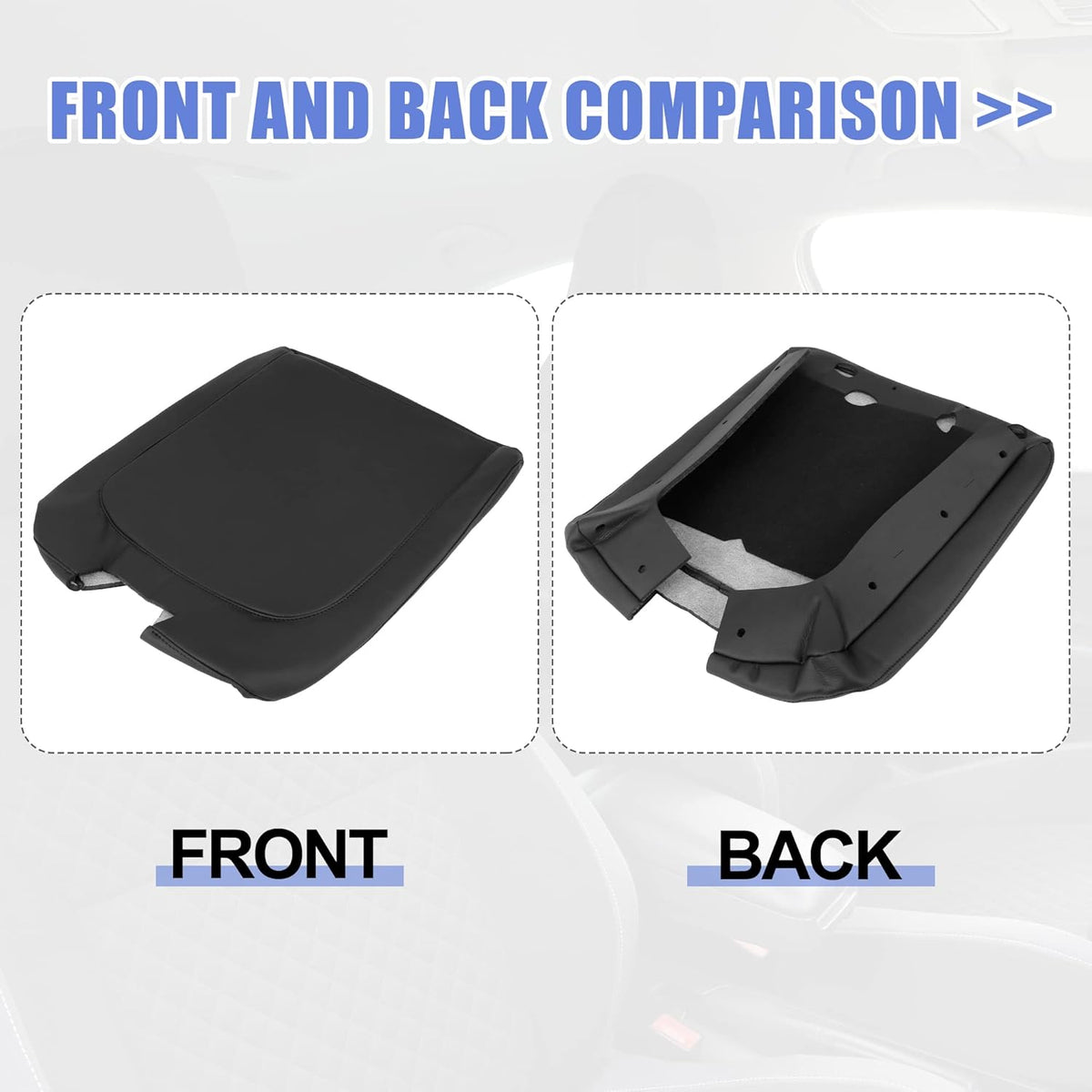 Black Microfiber Leather Center Console Lid Armrest Cover J79791