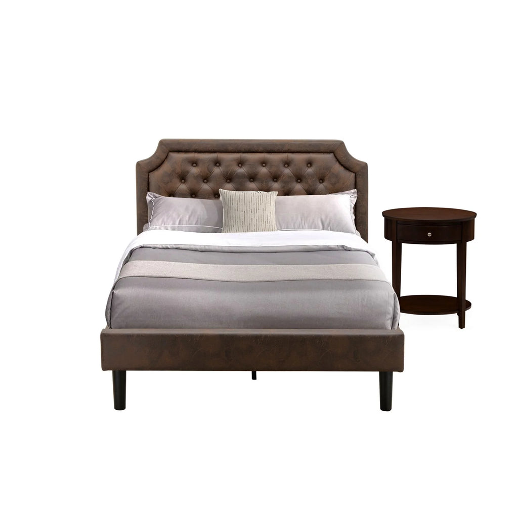 2 Pieces Wooden Full Bedroom Set O694749
