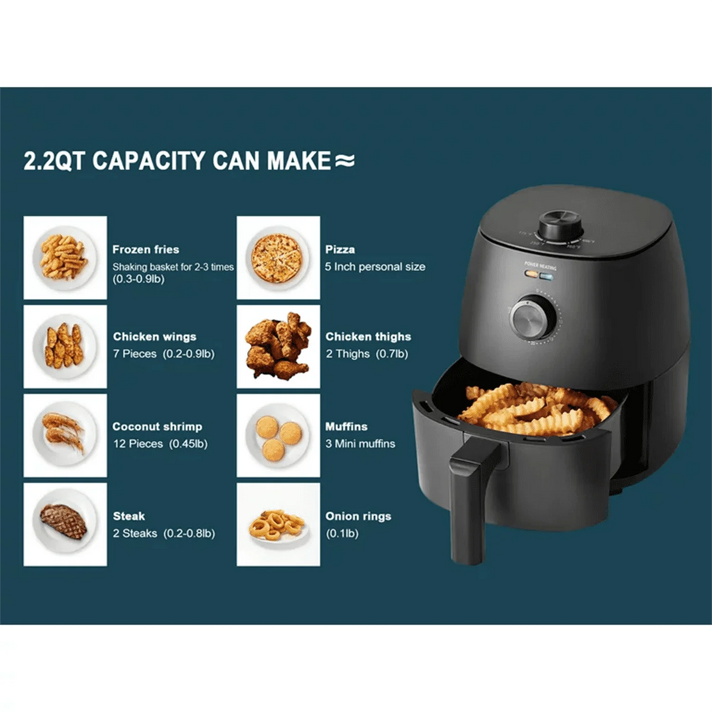 2.2 Quart Compact Non-Stick Air Fryer W93438