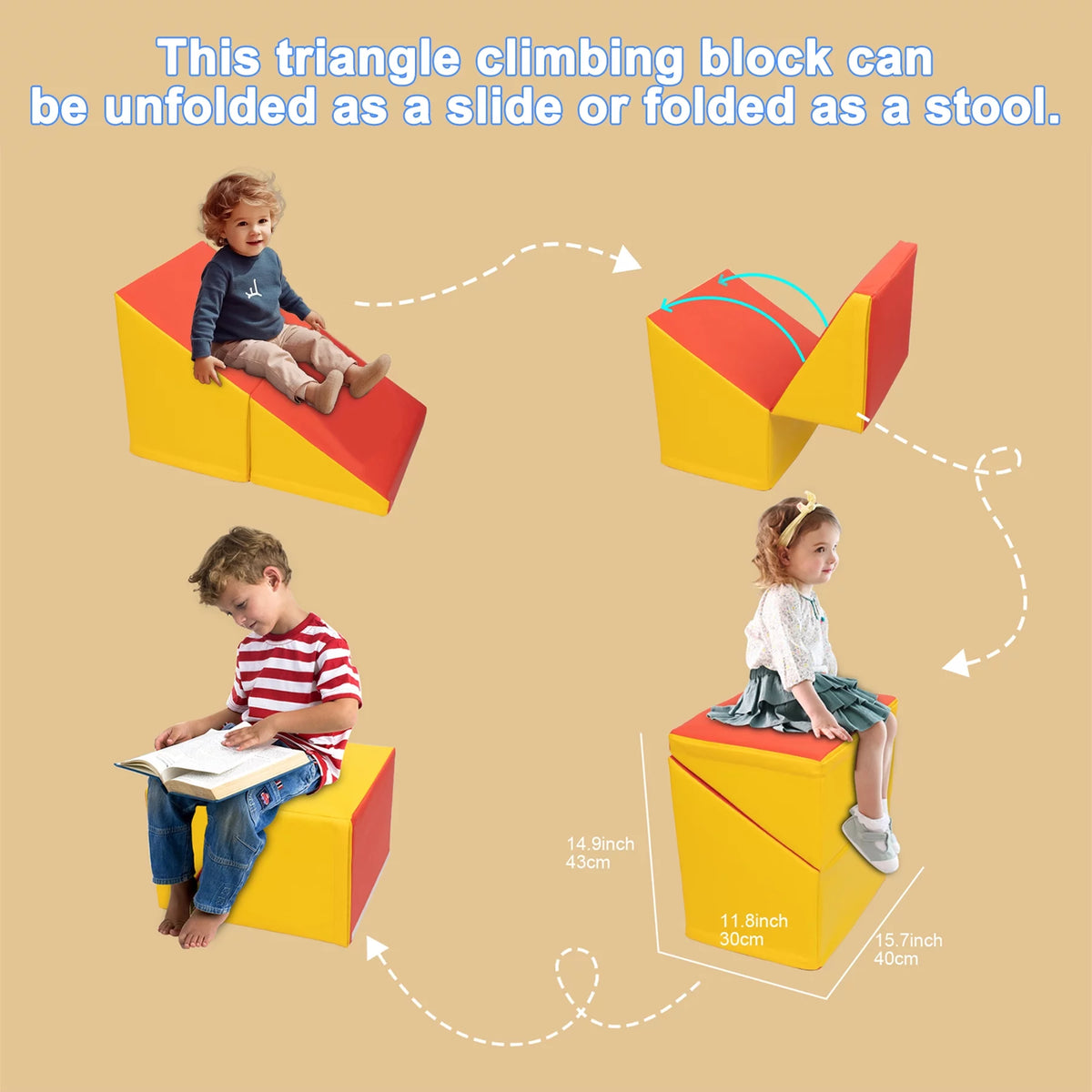 Lightweight Foam Climb and Crawl Playset 5 Piece Set U1828