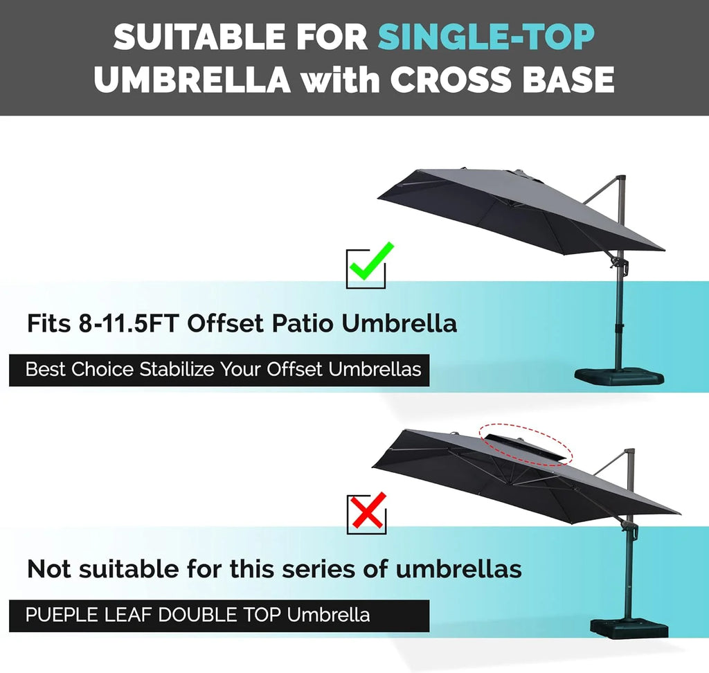 300 Lbs Water & Sand Filled Patio Umbrella Base W312402