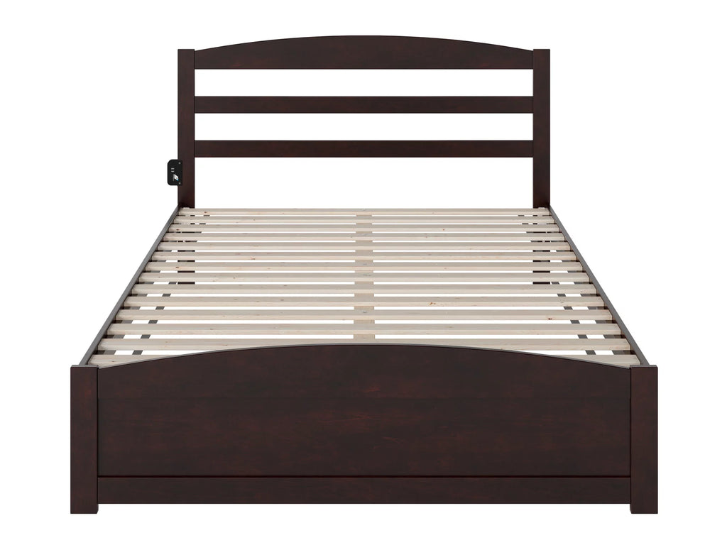 Queen Wood Platform Bed Frame with Headboard and Footboard O6704