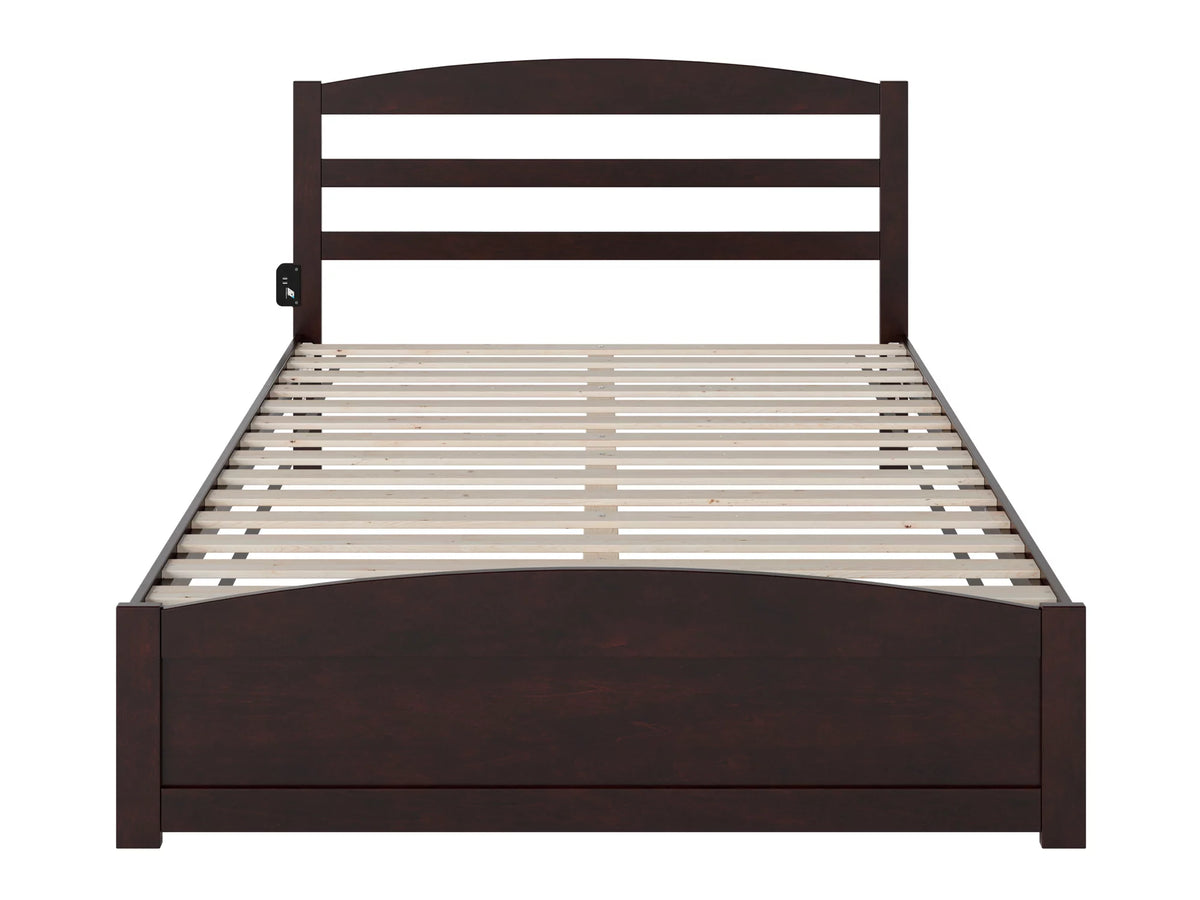Queen Wood Platform Bed Frame with Headboard and Footboard O6704