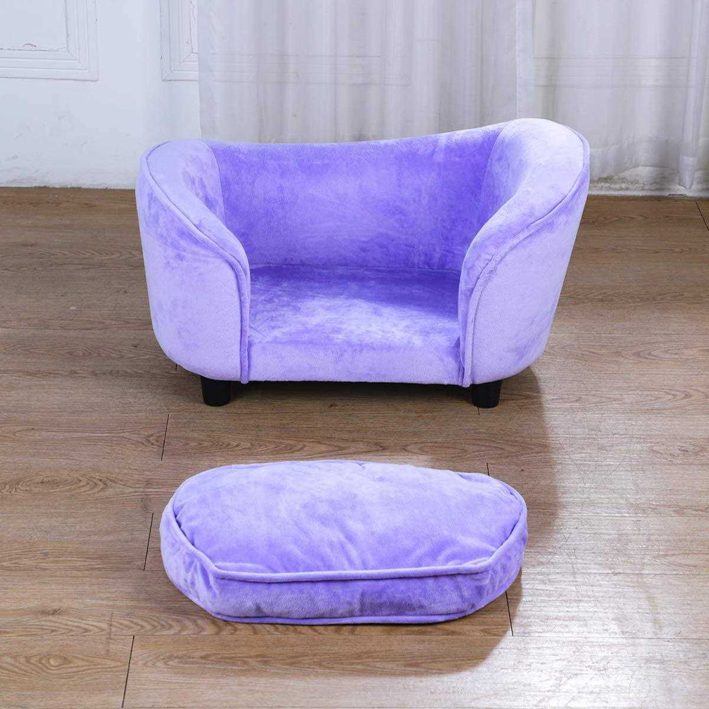 Velvet Washable Pet Bed Sofa W7315