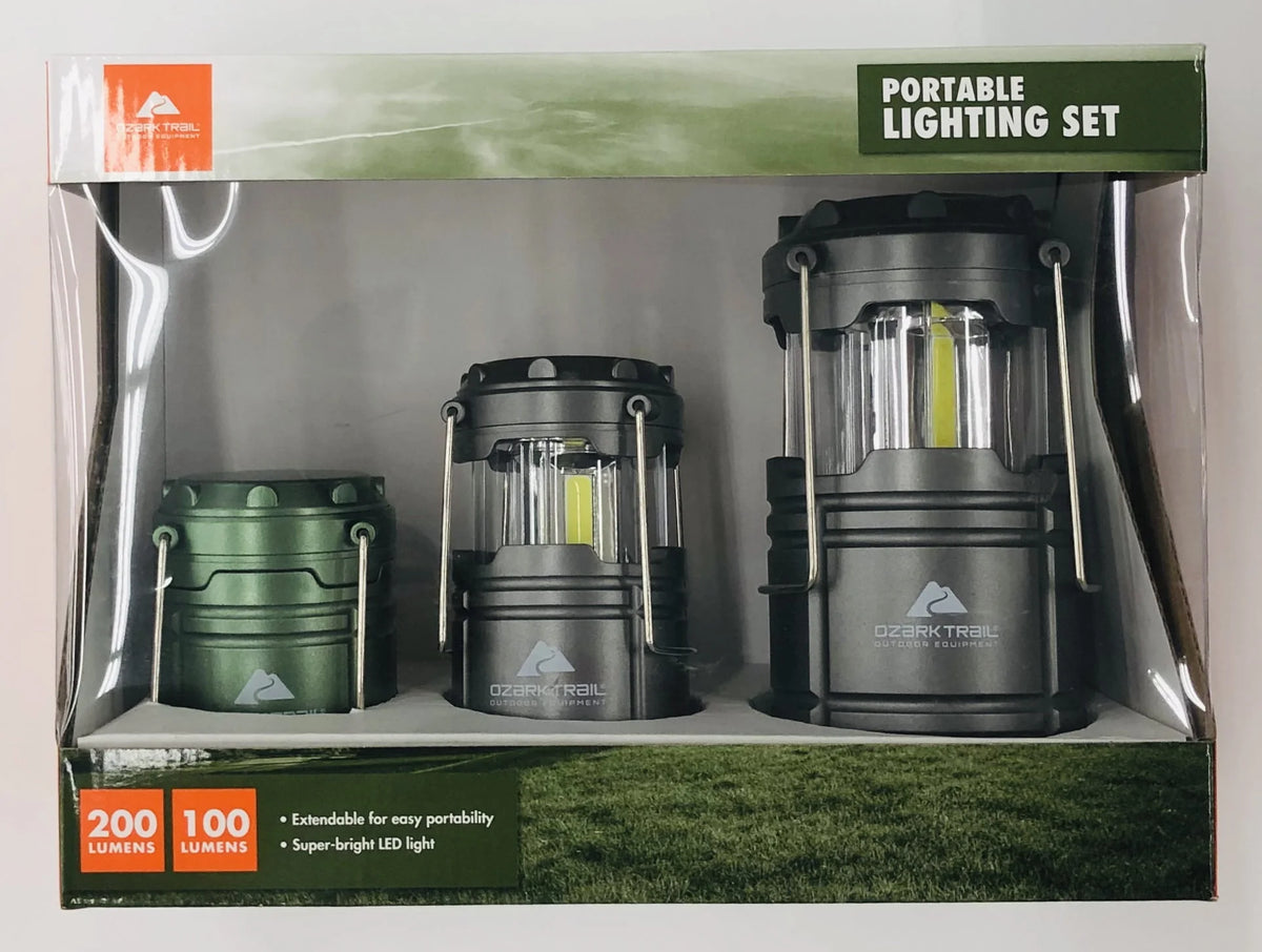 AAA & AA LED Camping Lanterns 3 Pack V8089