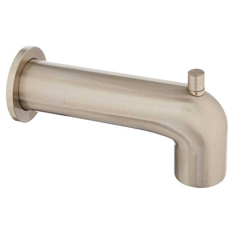 Brushed Nickel Wall Mount Tub Spout with Diverter N794